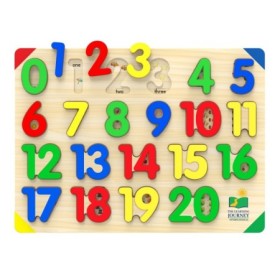 STEM Puzzle Dezvoltare tactila sa invatam Numerele de la 1 la 20 cu 21 piese 3-6 ani
